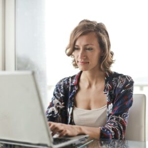 Woman at laptop